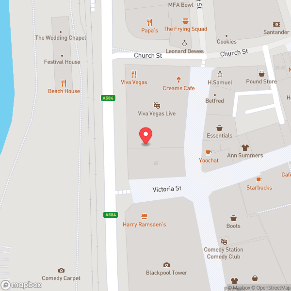 Map of VIVA Blackpool