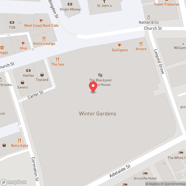 Map of Blackpool Opera House