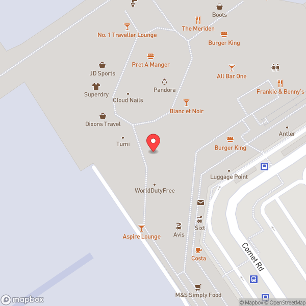 Map of Security/Passport Control