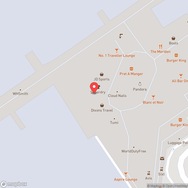 Map of Departure Lounge