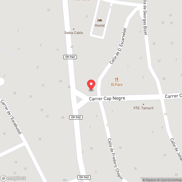 Map of el faro