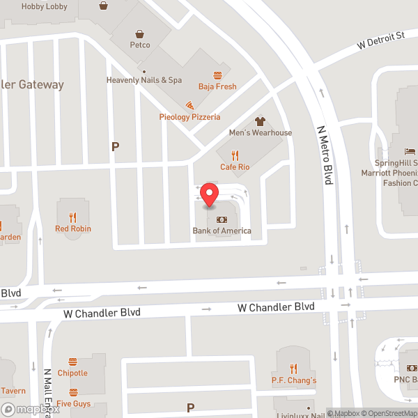 Map of Bank of America