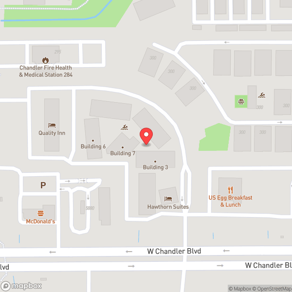 Map of Hawthorn Suites Phoenix Chandler