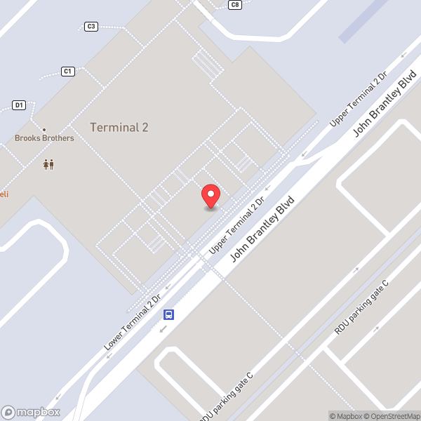 Map of Raleigh-Durham International Airport (RDU)