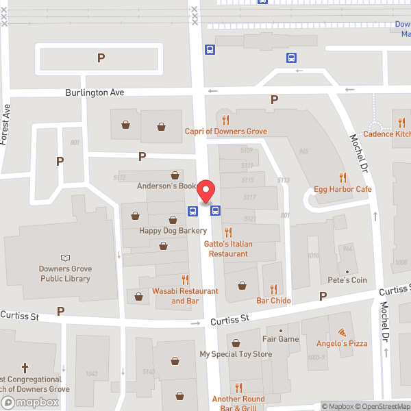 Map of Downtown Downers Grove