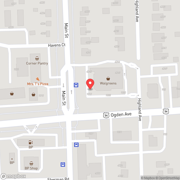 Map of Village of Downers Grove