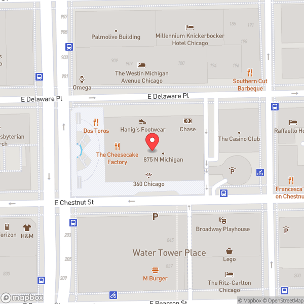 Map of The Cheesecake Factory