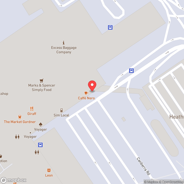 Map of Arrivals Hall