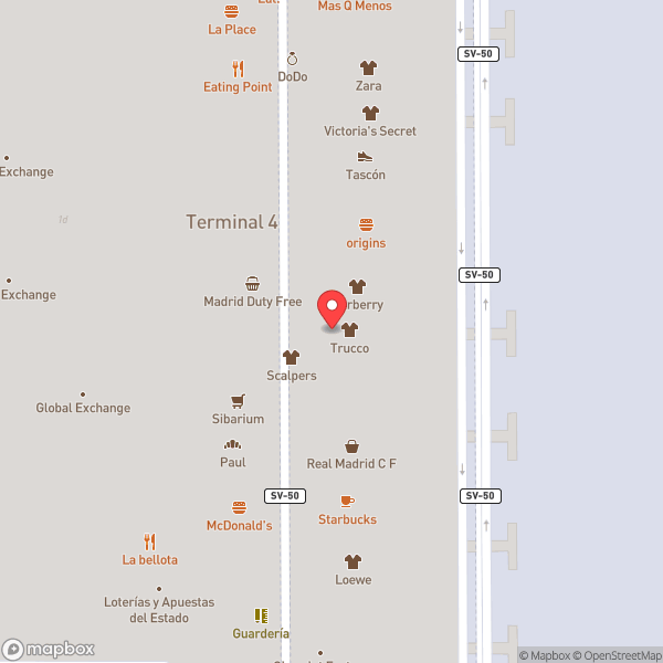 Map of Sala VIP Iberia Dalí