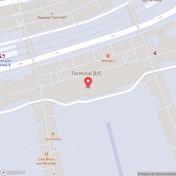 Map of Philadelphia International Airport (PHL)