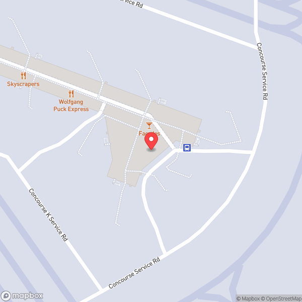 Map of American Airlines Flagship Lounge