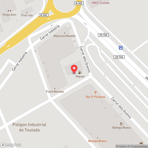 Map of Estación de Servicio Repsol