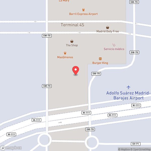 Map of Atencion al cliente Iberia T4S