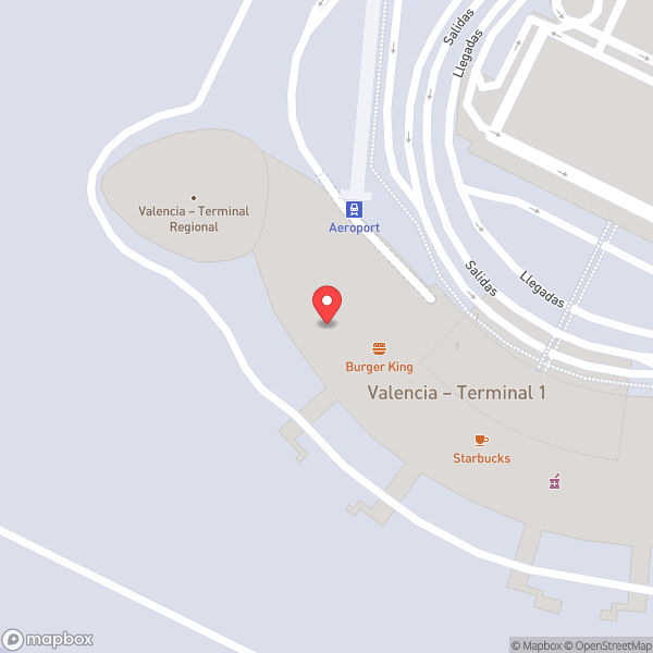Map of Sala VIP Aena Valencia Joan Olivert