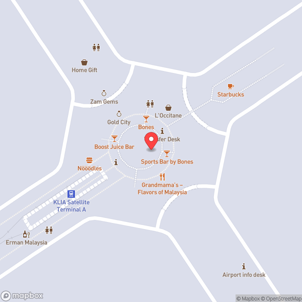 Map of KLIA Satellite Terminal
