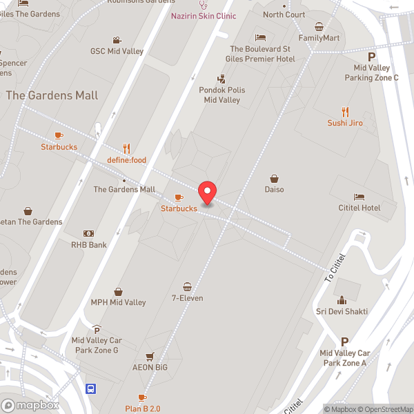 Map of Mid Valley Megamall