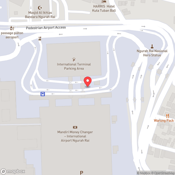 Map of Drop Zone New International Departures Terminal