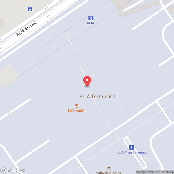 Map of Kuala Lumpur International Airport (KUL) (Lapangan Terbang Antarabangsa Kuala Lumpur)
