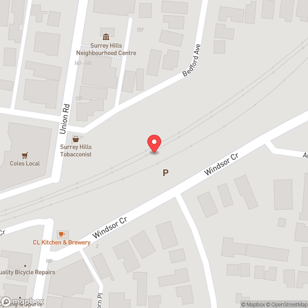 Map of Surrey Hills Station