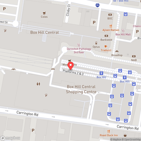 Map of Box Hill Central