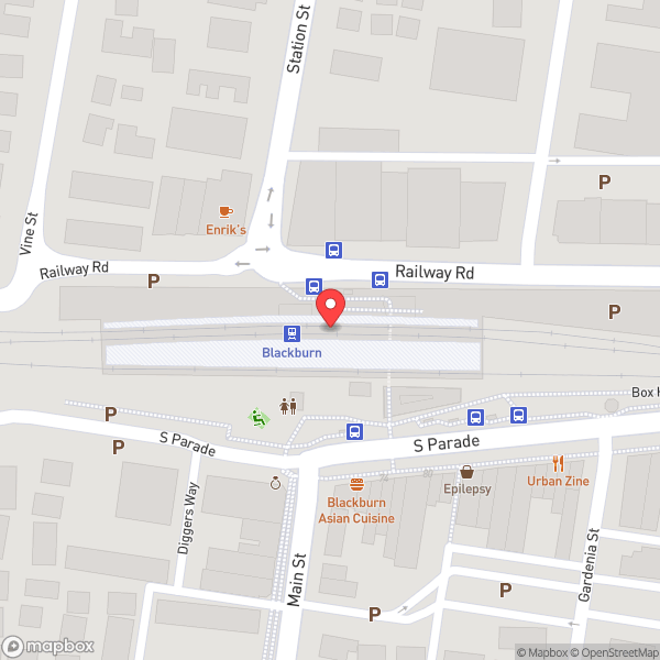 Map of Blackburn Station