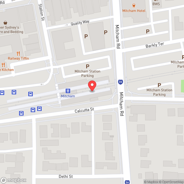 Map of Mitcham Station