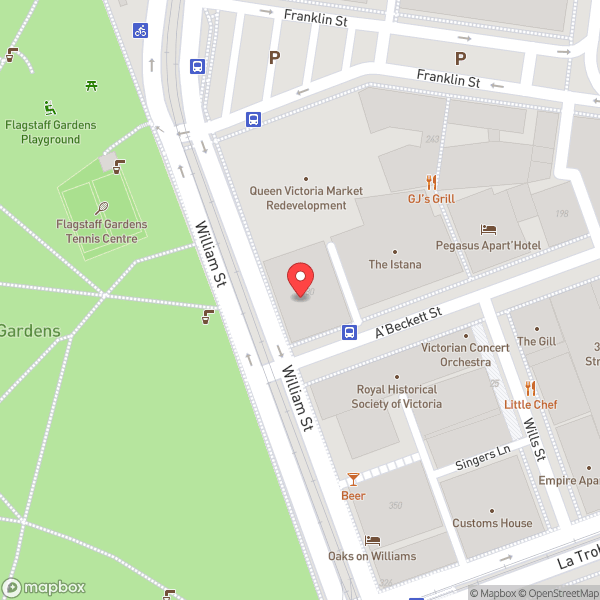 Map of Radisson on Flagstaff Gardens