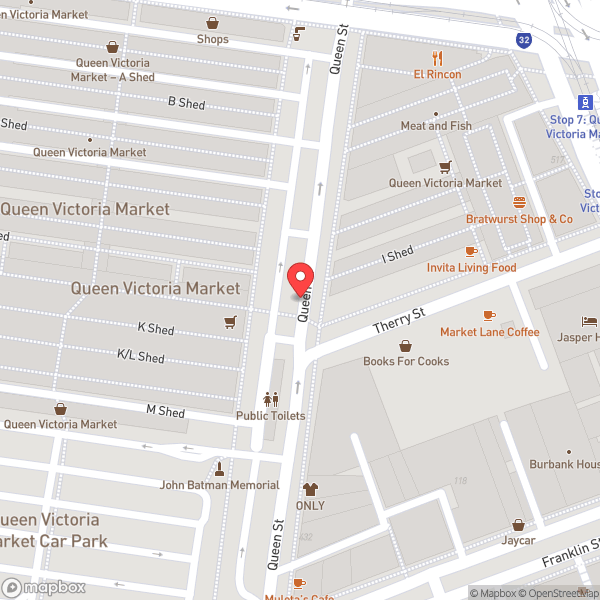 Map of Queen Victoria Market