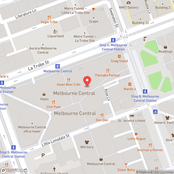 Map of HOYTS Melbourne Central