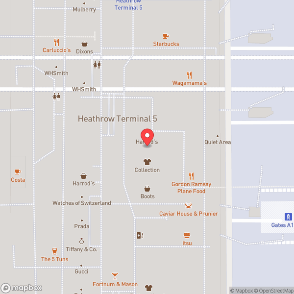 Map of The Harry Potter Shop
