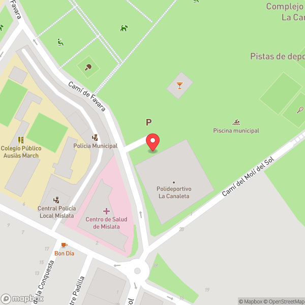 Map of Polideportivo La Canaleta