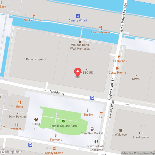 Map of HSBC Group HQ