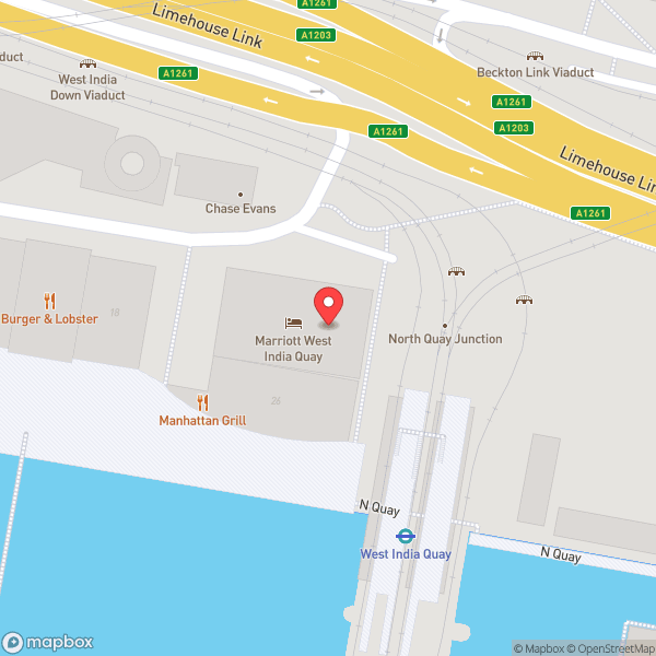 Map of Marriott Executive Apartments London, Canary Wharf