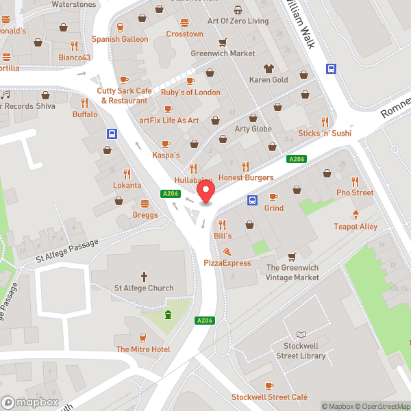 Map of Bill's Restaurant