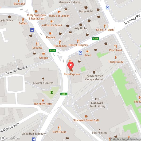 Map of PizzaExpress