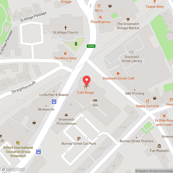 Map of Café Rouge