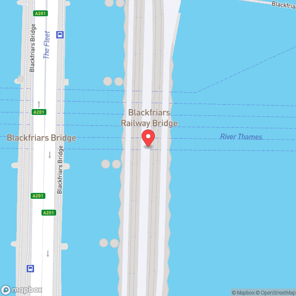 Map of London Blackfriars Railway Station (BFR)