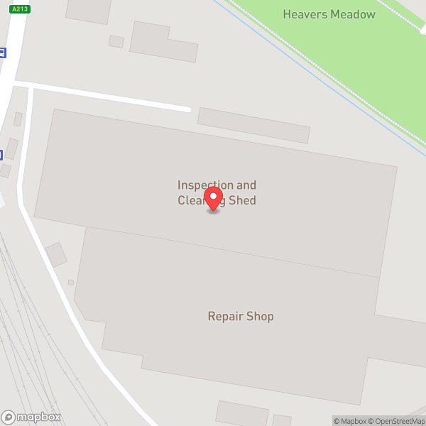Map of Selhurst Traincare Depot