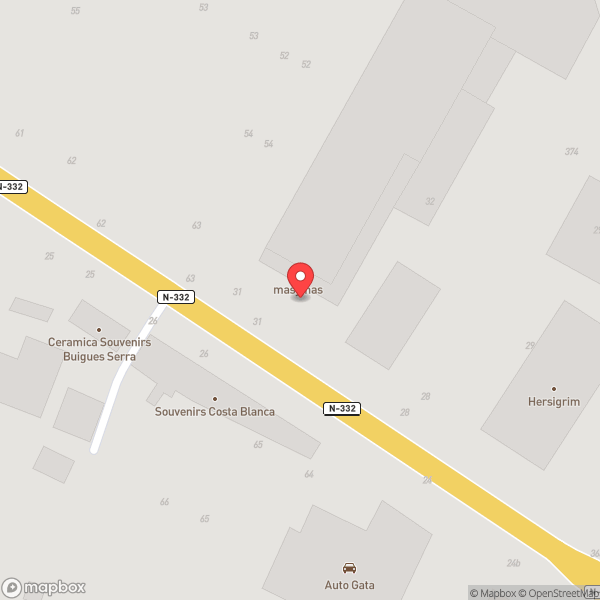 Map of Supermercados masymas Fornés & Oficinas centrales