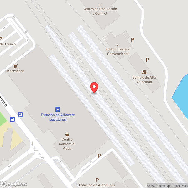 Map of Albacete Railway Station - Los Llanos (Estación de Albacete - Los Llanos)