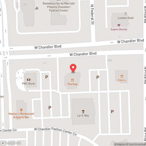 Map of The Keg Steakhouse + Bar