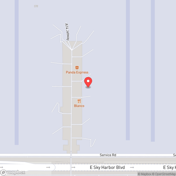 Map of American Airlines Admirals Club