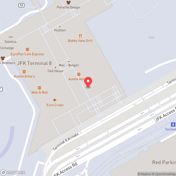 Map of American Airlines Ticket Counter