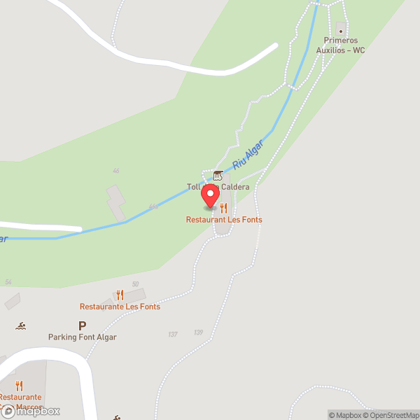 Map of Les Fonts de L'Algar