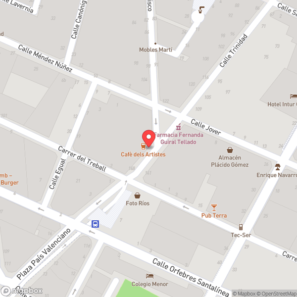 Map of Café dels Artistes
