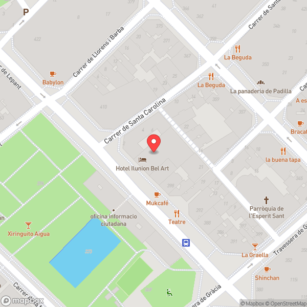 Map of ILUNION Bel Art