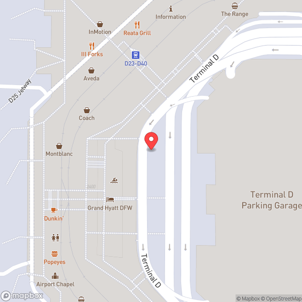 Map of Terminal D