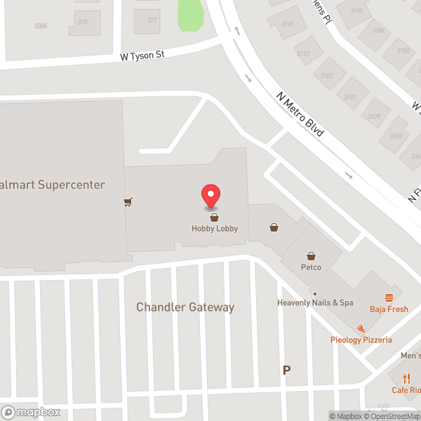 Map of Hobby Lobby
