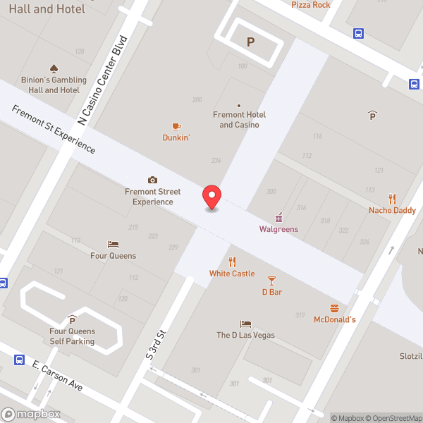 Map of Fremont Street Experience