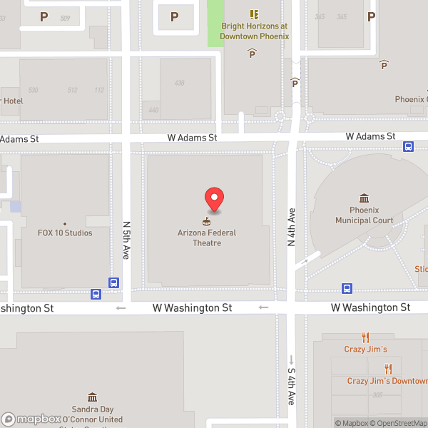 Map of Comerica Theatre